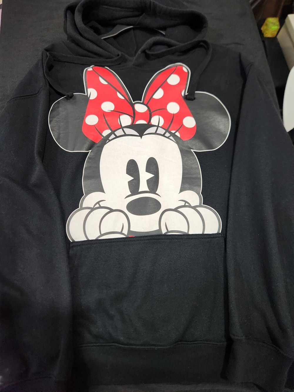 Disney Hoodie with Minnie Mouse Peek a Boo W/ Red Polka Dot Bow